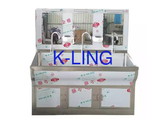 SUS304 316L Wyposażenie pomieszczeń czystych Umywalka do mycia rąk w szpitalu medycznym z wysokim panelem tylnym