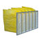 Żółty kolor Odporność chemiczna F9 Aluminiowy filtr workowy / kieszonkowy filtr powietrza