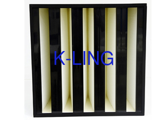 Kompaktowy filtr z włókna szklanego Typ pudełka papierowego z plastikową ramą Wentylacja Filtr V Bank