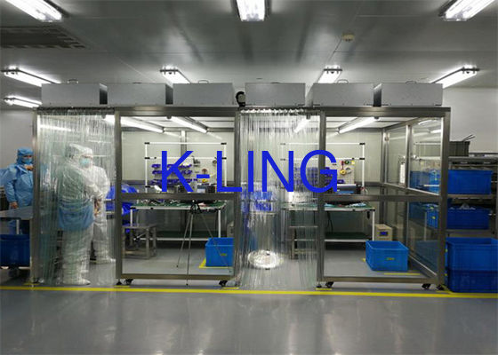 Rama ze stopu aluminium Softwall Clean Room z filtrem H13-H14 i regulacją temperatury 20-25 ℃