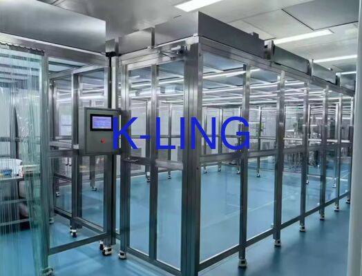 Modułowe pomieszczenie czyste ISO 5 z podłogą winylową z PVC i poziomem hałasu mniejszym niż 65 dB, zapewniającym rygorystyczne standardy kontroli zanieczyszczeń