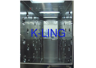 Tunelowy prysznic powietrzny ze stali nierdzewnej z automatycznymi drzwiami, sprzęt do pomieszczeń czystych