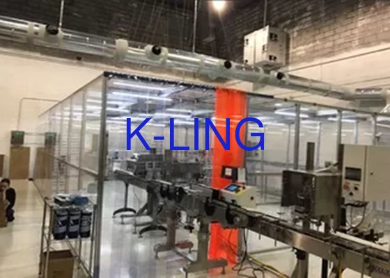 Klasa 10000 SUS 304 Ramy Softwall Czyste pomieszczenie do produkcji z pleksyglasem
