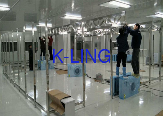 Rama ze stopu aluminium Softwall Clean Room z filtrem H13-H14 i regulacją temperatury 20-25 ℃