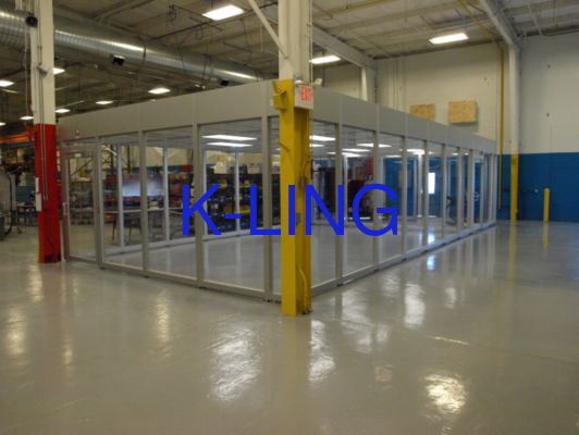 Modularny system pomieszczeń czystego z zintegrowanym oświetlenie LED ISO5 ISO6 ISO7 ISO8 Stopień oczyszczania i materiał podłogowy PVC