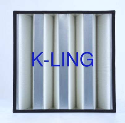 Mini-Pleated HEPA Air Filter with Uniform Airflow Distribution Chemical Inertness and High Dust-Holding Capacity for Cleanroom Terminal Filtration