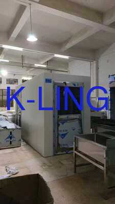 Tunel prysznicowy z wysokowydajnym przepływem powietrza ze stali nierdzewnej o regulowanym rozmiarze do pomieszczeń czystych, do wejść na dużą skalę