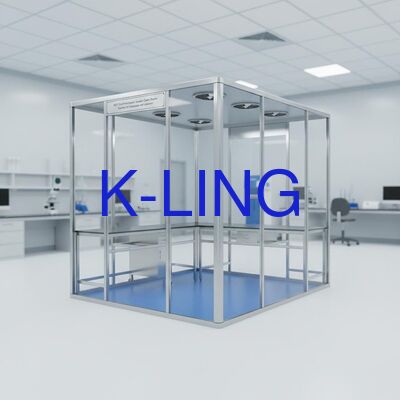 Modułowe pomieszczenie czyste z filtrem HEPA 99,99% przy 0,3UM i stopniem oczyszczania ISO5/6/7/8 ze zintegrowanym oświetleniem LED