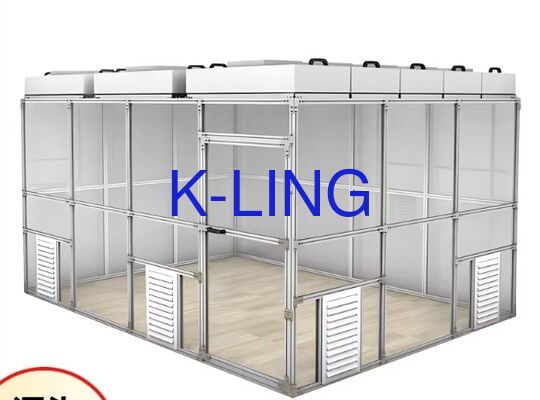 Modułowa Cleanroom dla zakładu produkcyjnego z filtrem HEPA o wydajności 99,999% przy 0,3 µm i systemem HVAC zgodnym z rygorystycznymi standardami powietrza