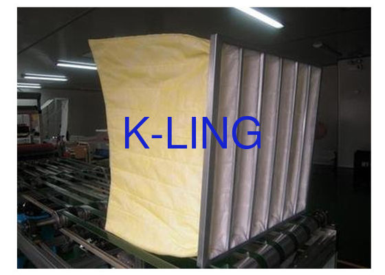 Włókno syntetyczne 80% wilgotności Filtr do powietrza kieszonkowy Galwanizowana konstrukcja stalowa 50Pa Ciśnienie początkowe