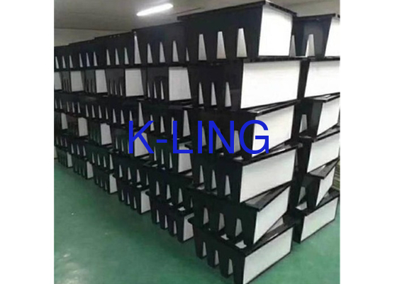 Pojemność pyłu Włókno szklane V Bank Filtr powietrza klasy F7-F9 Do zastosowań o temperaturze 80.C