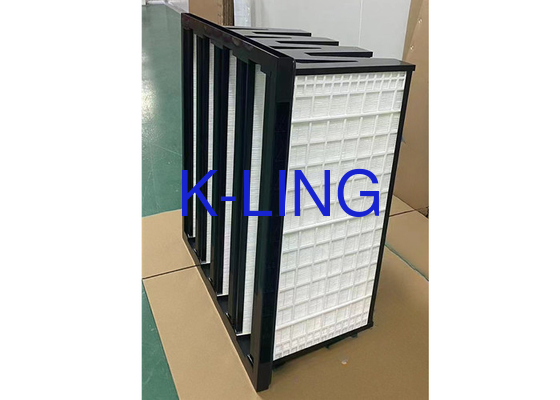 W kształt V-Bank Typ HEPA Filtry Plastic Średnie Przemysłowe Mikrofiltry powietrza