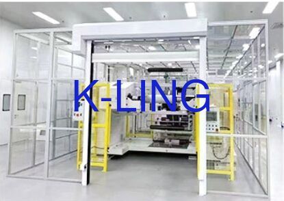 Modułowe pomieszczenie czyste na podłodze z pvc winylu, w tym podwójny warstwy próżniowe okna ze szkła organicznego i poziom czystości 1000 dla laboratorium