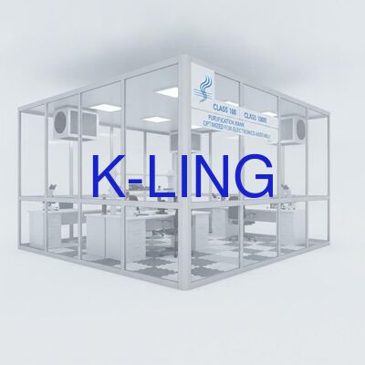 Więcej niż 350 Lux Modularne pomieszczenie czyste zawierające PVC lub stop aluminium Materiał podłogowy klasa 100 1000 10000 Poziom oczyszczania zoptymalizowany do montażu elektroniki