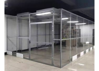 Wytrzymały pokój do czyszczenia softwall ze ścianą z pleksiglasu, aluminiową ramą profilową
