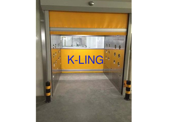 Scroll Shutter Doors Tunel prysznicowy z szafką ze stali nierdzewnej i filtrem HEPA